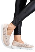 MOCASINI BEJ PIELE NATURALA DSPX22025
