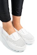 MOCASINI ALBI PIELE NATURALA DSPX22025