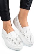 MOCASINI ALBI PIELE NATURALA DSPX22025