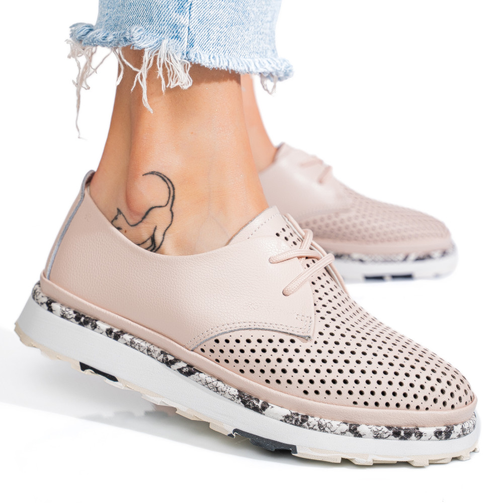 PANTOFI ROZ PIELE NATURALA JSPY3930