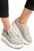 PANTOFI SPORT GRI PIELE NATURALA TSP3092