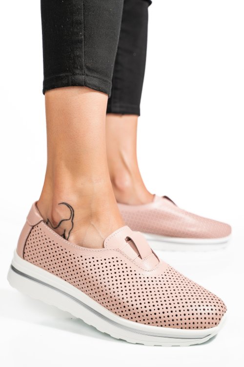 Espadrile roz piele naturala xsph3011