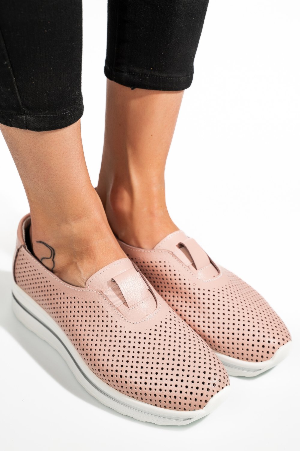 ESPADRILE ROZ PIELE NATURALA XSPH3011