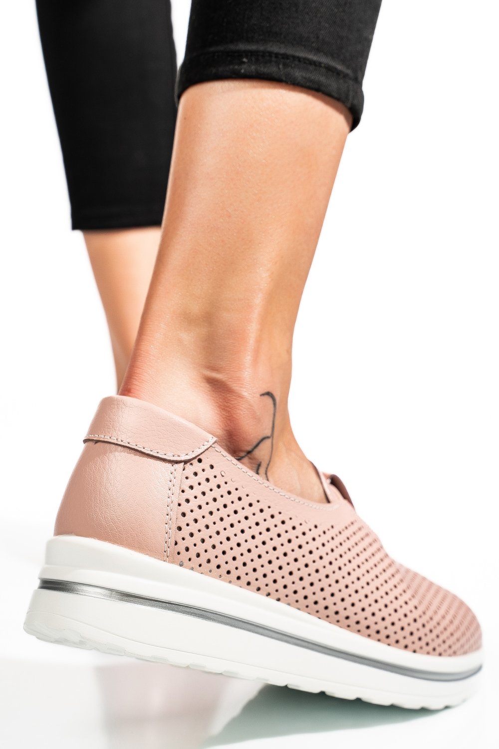 ESPADRILE ROZ PIELE NATURALA XSPH3011