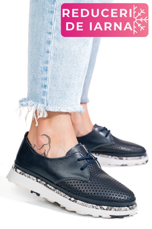 Pantofi bleumarin piele naturala jspy3930