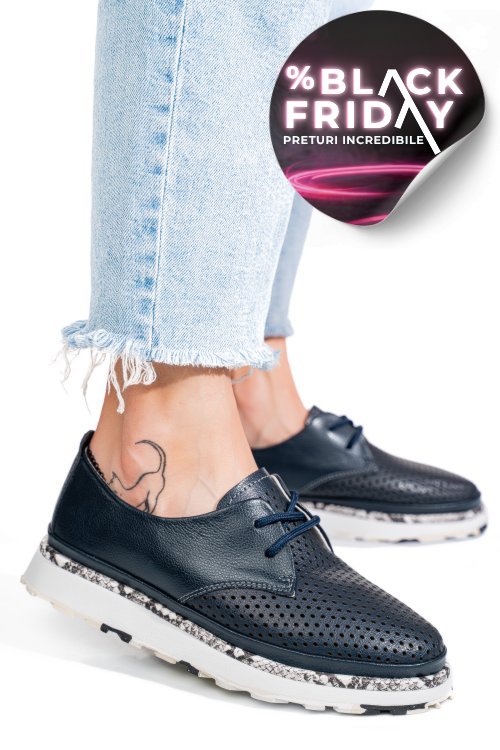 Pantofi bleumarin piele naturala jspy3930