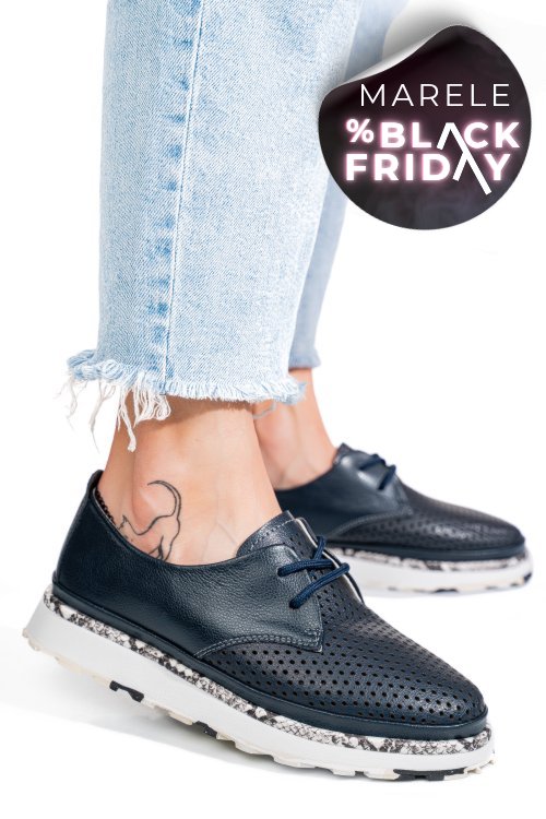 Pantofi bleumarin piele naturala jspy3930