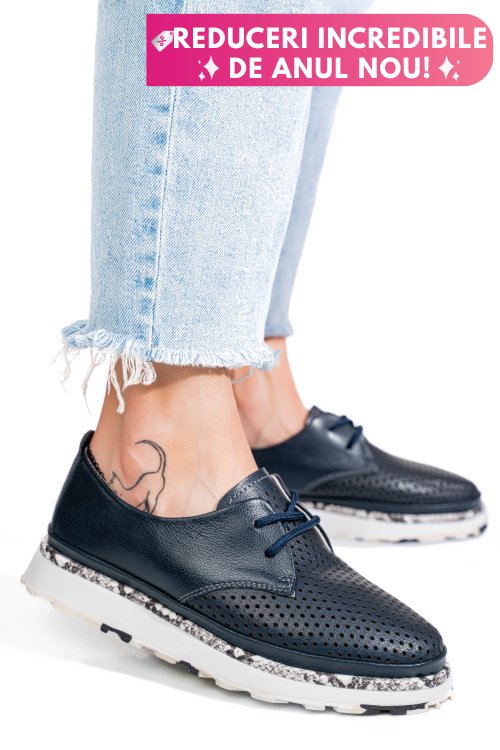 Pantofi bleumarin piele naturala jspy3930