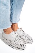 PANTOFI ALBI PIELE NATURALA JSPY3930