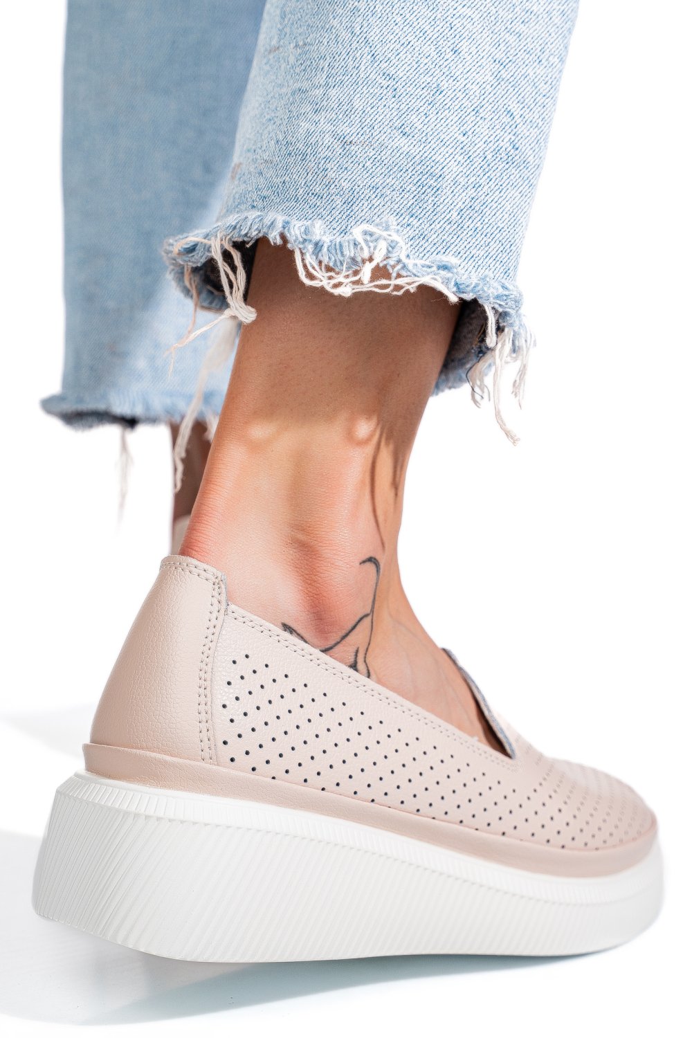 MOCASINI ROZ PIELE NATURALA JSPY3872