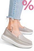 MOCASINI GRI PIELE NATURALA TSP5935