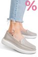 Mocasini gri piele naturala tsp5935
