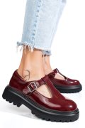 PANTOFI BORDO PIELE NATURALA LACUITA FSP002297