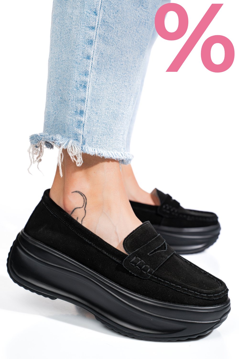 MOCASINI NEGRI PIELE NATURALA INTOARSA FSP002295