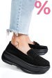Mocasini negri piele naturala intoarsa fsp002295