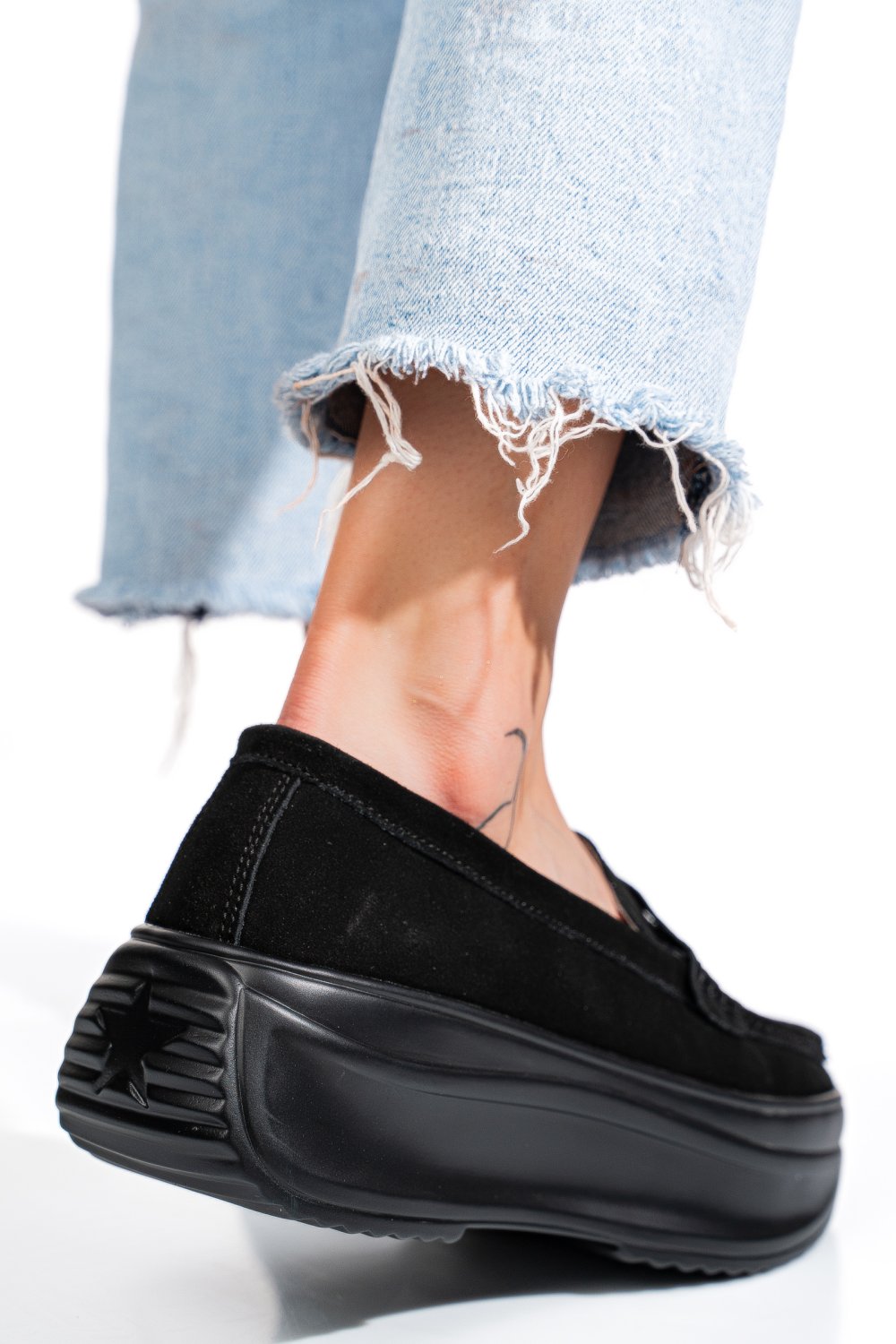 MOCASINI NEGRI PIELE NATURALA INTOARSA FSP002295