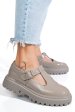 Pantofi gri piele naturala lacuita fsp002297