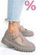 Pantofi gri piele naturala lacuita fsp002297