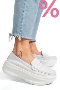 MOCASINI ALBI PIELE NATURALA FSP002295