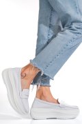 MOCASINI ALBI PIELE NATURALA FSP002295