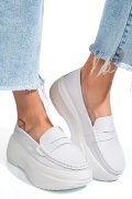 MOCASINI ALBI PIELE NATURALA FSP002295