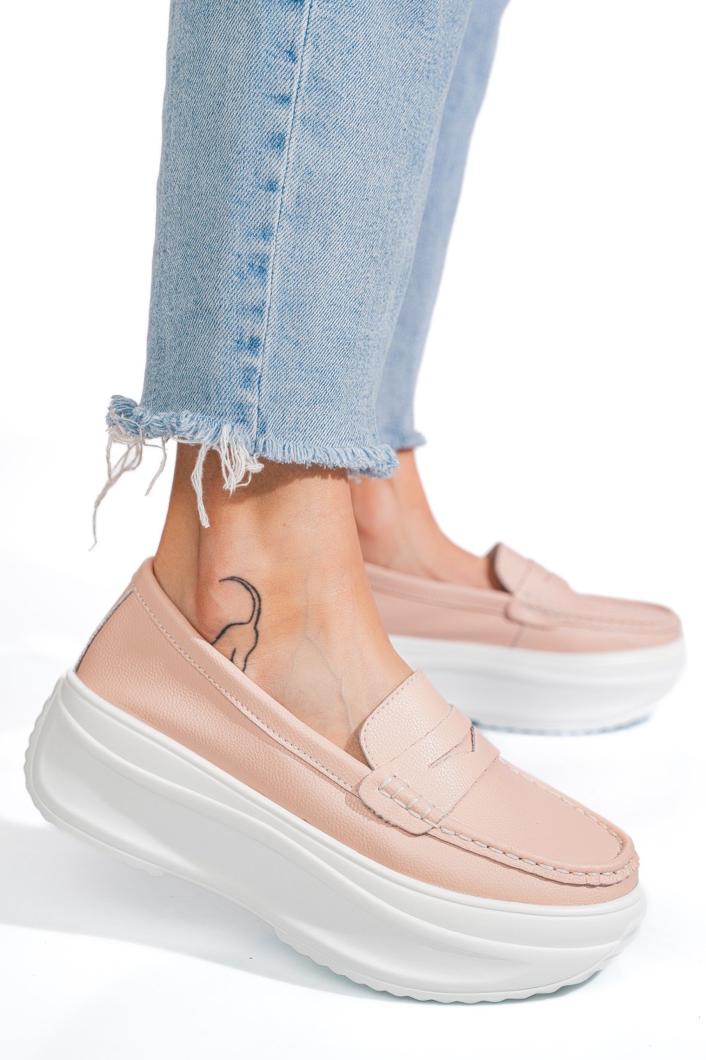 MOCASINI ROZ PIELE NATURALA FSP002295