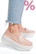 Mocasini roz piele naturala fsp002295