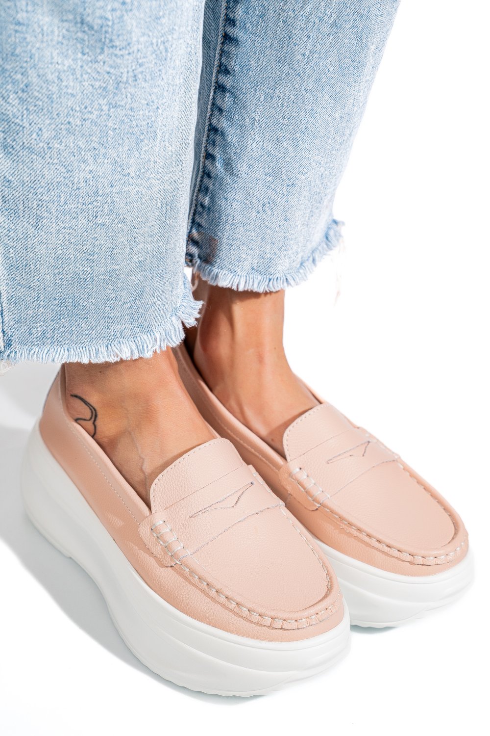 MOCASINI ROZ PIELE NATURALA FSP002295