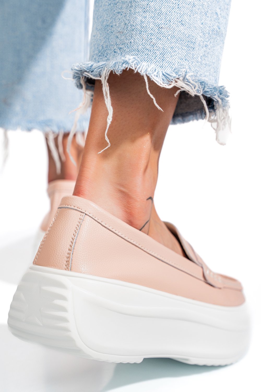 MOCASINI ROZ PIELE NATURALA FSP002295