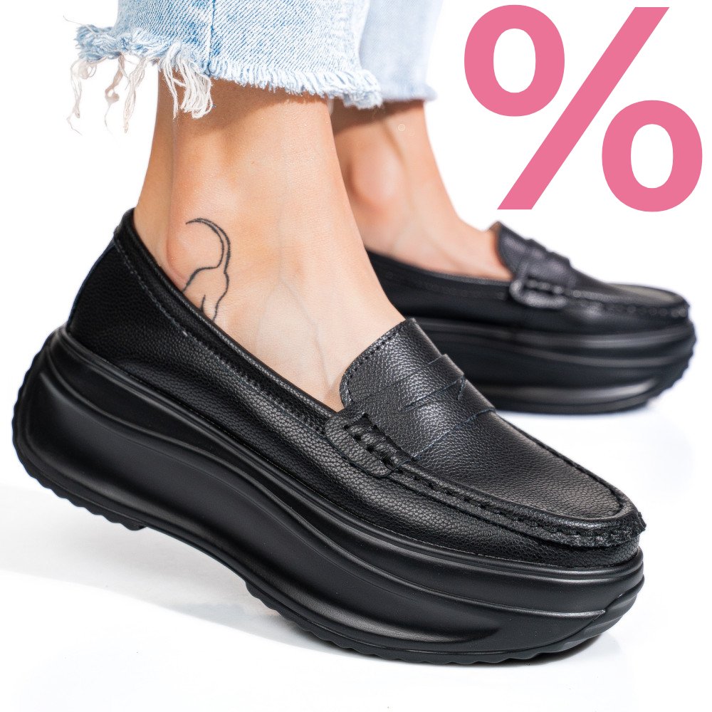 MOCASINI NEGRI PIELE NATURALA FSP002295