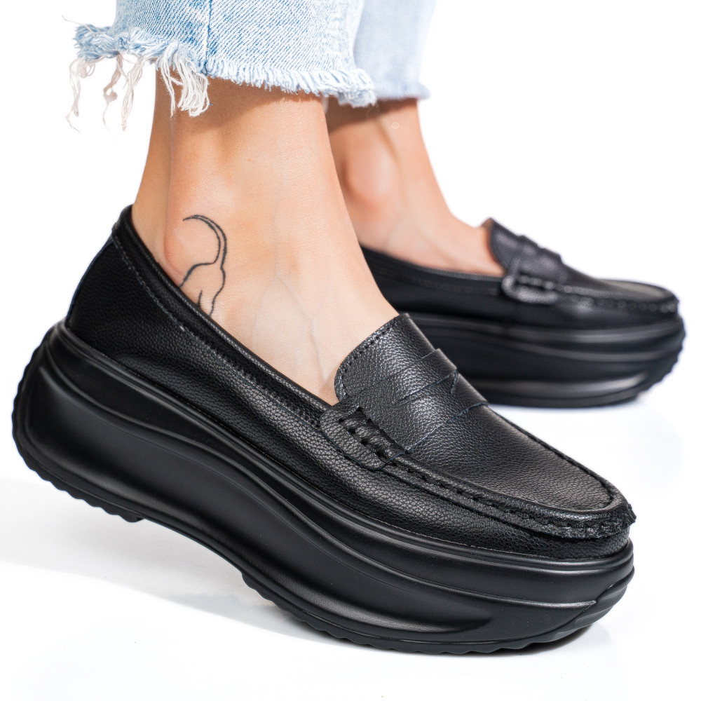 MOCASINI NEGRI PIELE NATURALA FSP002295