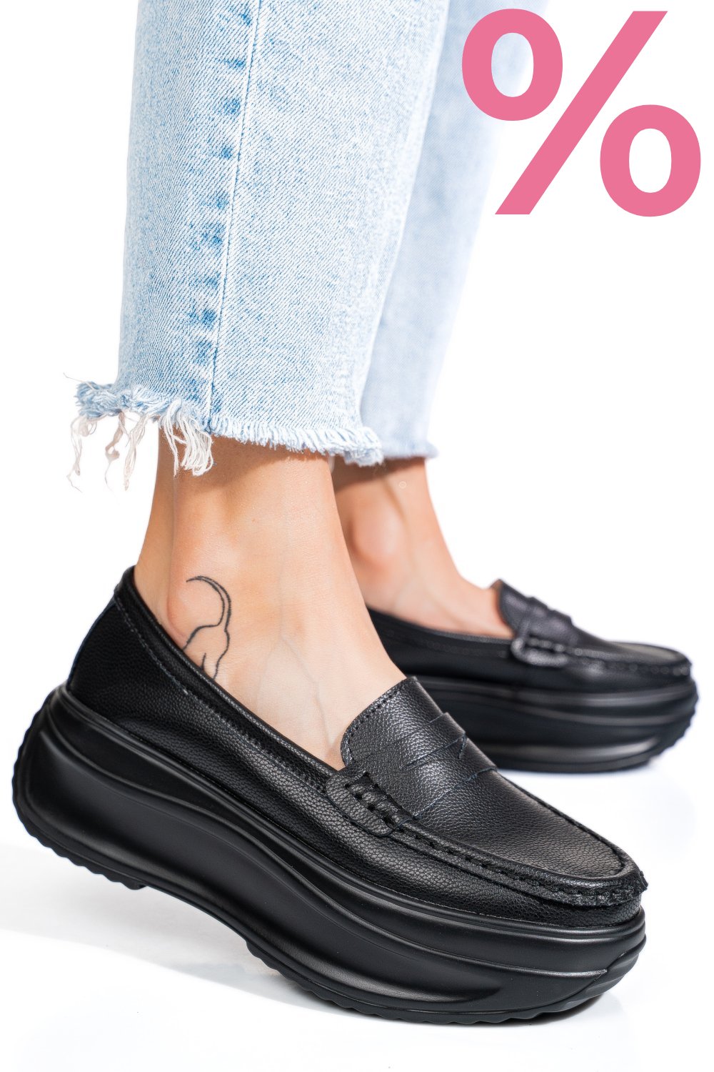 MOCASINI NEGRI PIELE NATURALA FSP002295