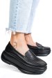 Mocasini negri piele naturala fsp002295