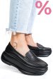 Mocasini negri piele naturala fsp002295