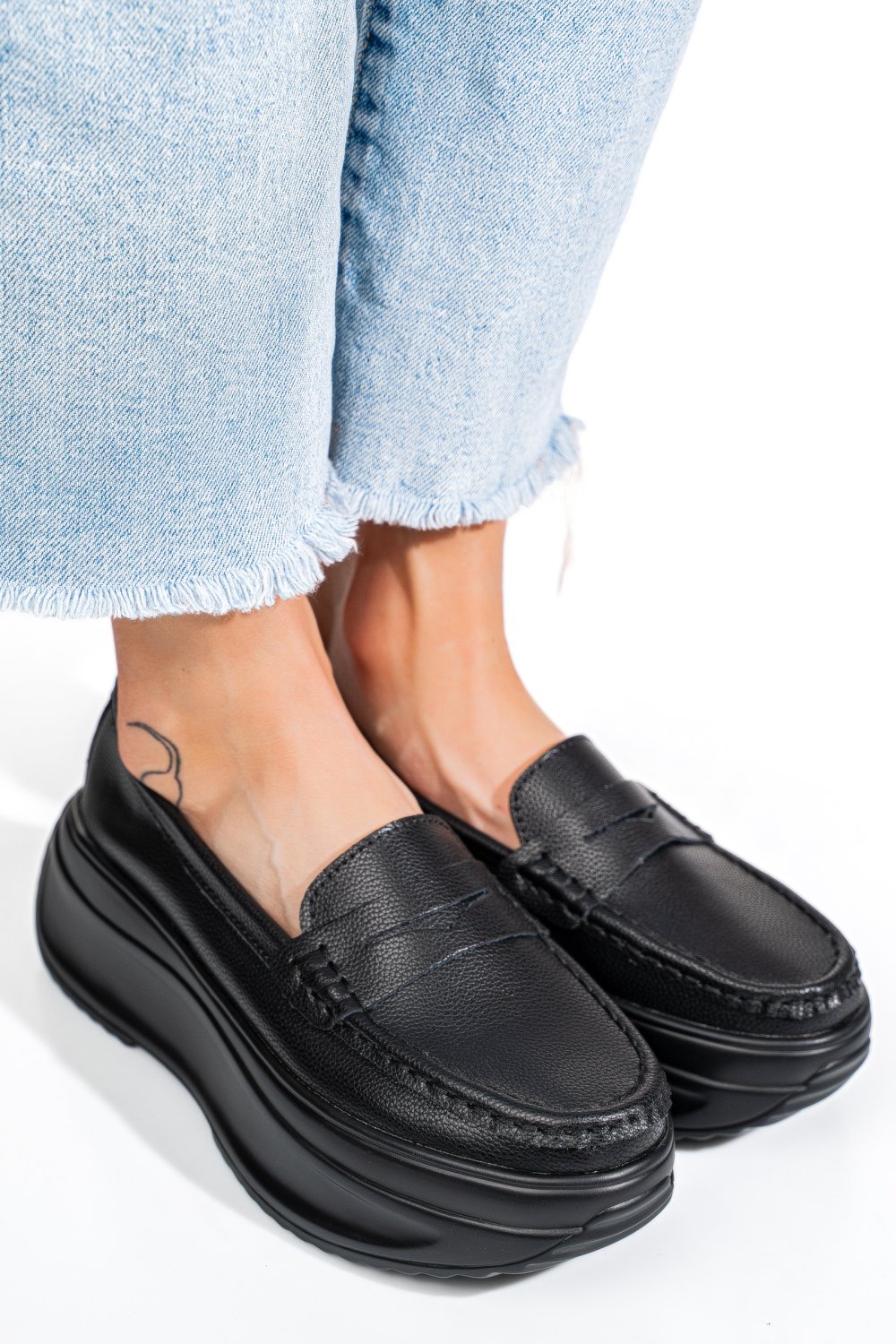 MOCASINI NEGRI PIELE NATURALA FSP002295