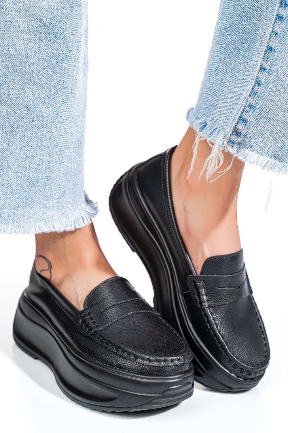 MOCASINI NEGRI PIELE NATURALA FSP002295