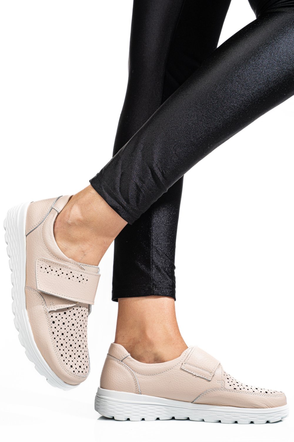 MOCASINI BEJ PIELE NATURALA DSPX22026