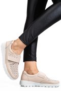 MOCASINI BEJ PIELE NATURALA DSPX22026