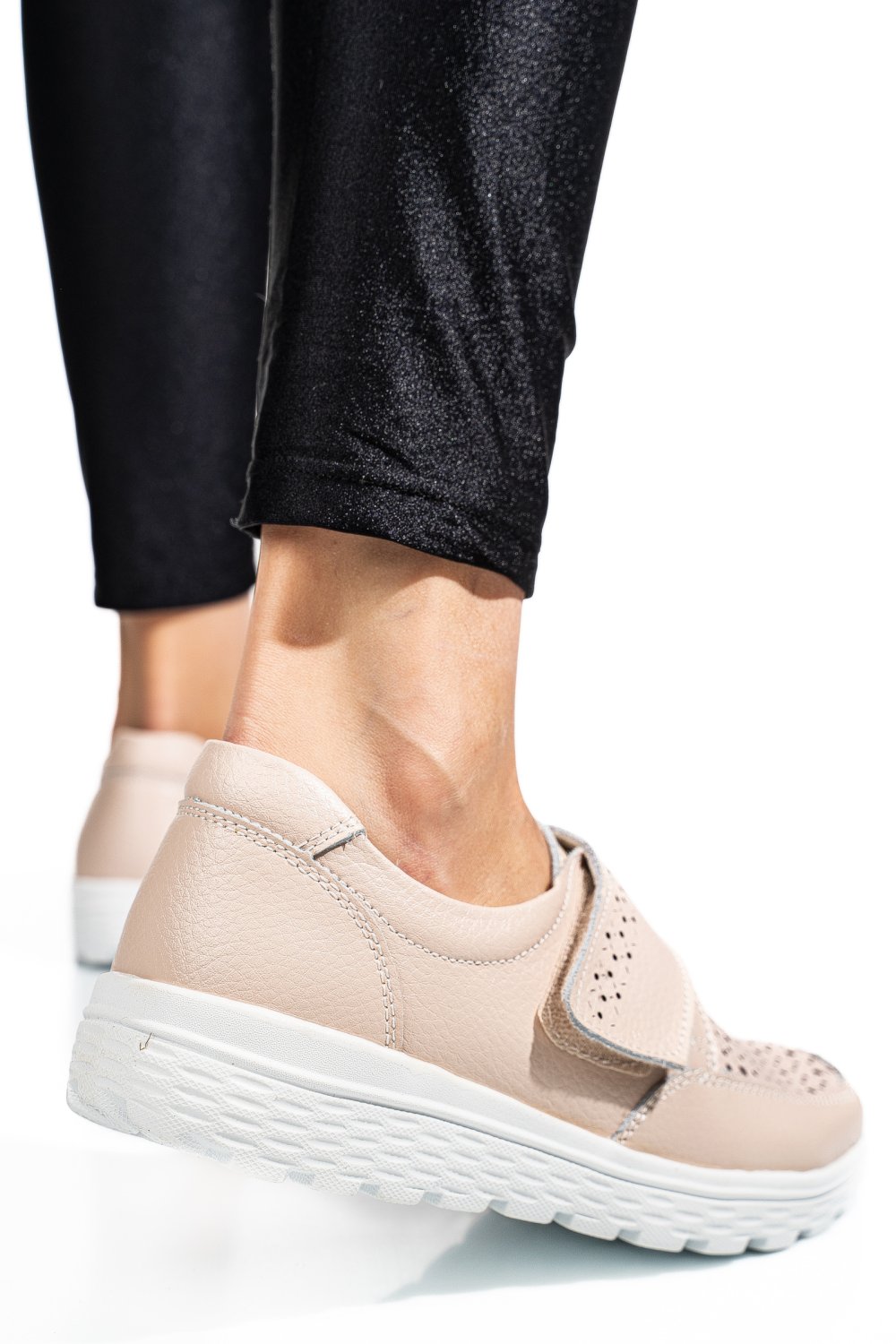 MOCASINI BEJ PIELE NATURALA DSPX22026