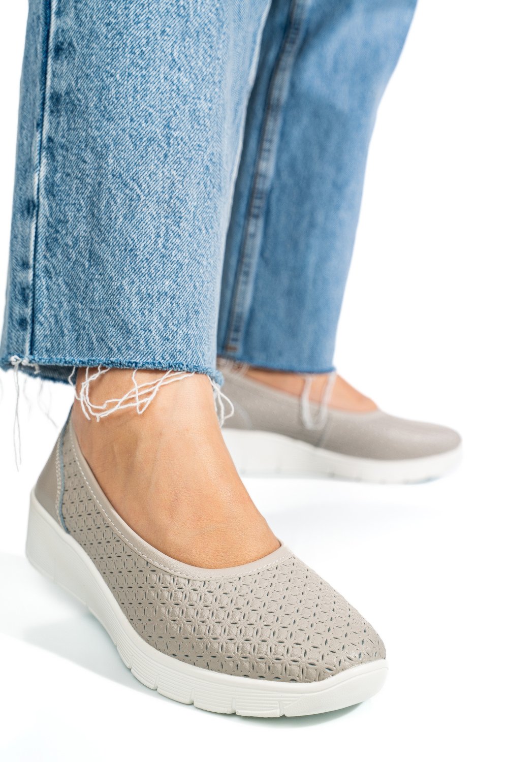 ESPADRILE GREY PIELE NATURALA FSP003-641