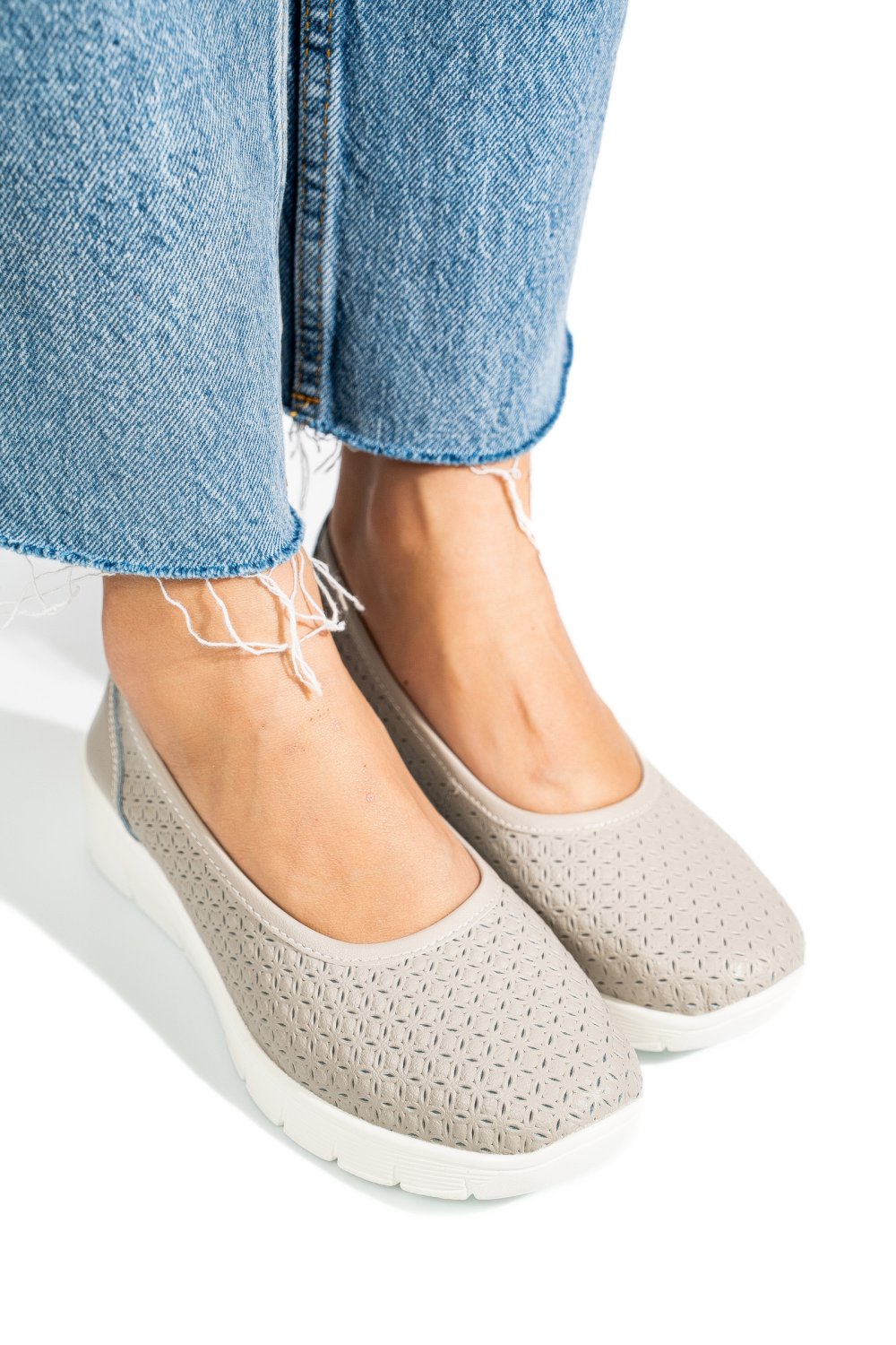 ESPADRILE GREY PIELE NATURALA FSP003-641