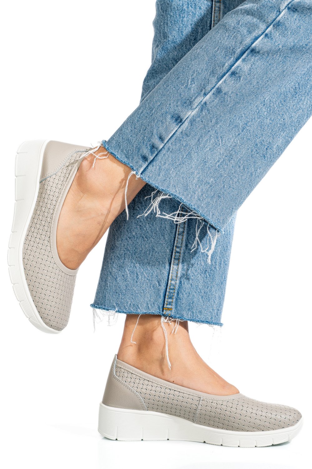 ESPADRILE GREY PIELE NATURALA FSP003-641