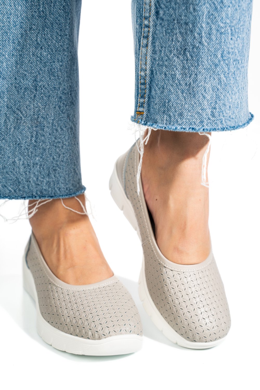 ESPADRILE GREY PIELE NATURALA FSP003-641