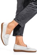 MOCASINI ALBI PIELE NATURALA TSP3041