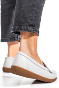 MOCASINI ALBI PIELE NATURALA TSP3041