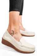 MOCASINI BEJ PIELE NATURALA FSP002386