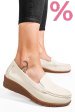 Mocasini bej piele naturala fsp002386