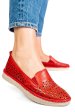 Mocasini rosii piele naturala 0pc36