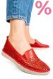 Mocasini rosii piele naturala 0pc36
