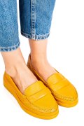 MOCASINI GALBENI PIELE NATURALA APCK1001